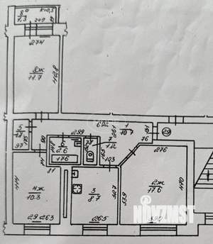 3-к квартира, вторичка, 65м2, 4/4 этаж