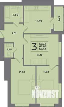 3-к квартира, вторичка, 68м2, 6/9 этаж