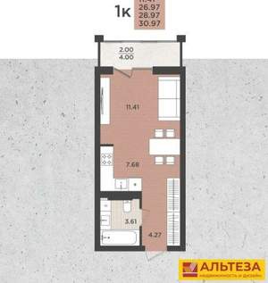 Студия квартира, вторичка, 29м2, 5/8 этаж
