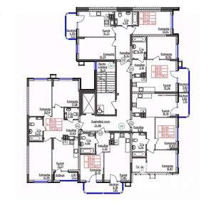 2-к квартира, строящийся дом, 56м2, 2/9 этаж