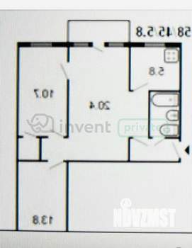 3-к квартира, вторичка, 56м2, 3/5 этаж