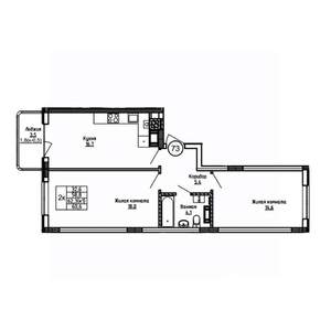 2-к квартира, вторичка, 61м2, 2/9 этаж