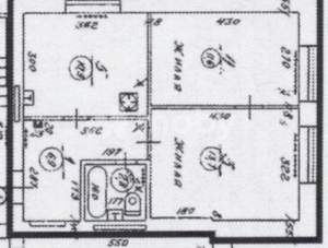 2-к квартира, вторичка, 46м2, 1/3 этаж