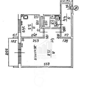 1-к квартира, вторичка, 32м2, 3/5 этаж