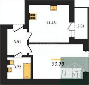 1-к квартира, вторичка, 34м2, 8/9 этаж