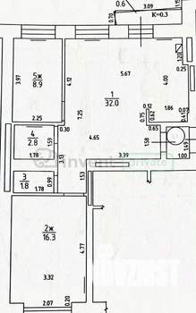 2-к квартира, вторичка, 64м2, 9/10 этаж