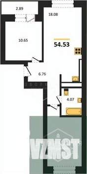 2-к квартира, вторичка, 55м2, 2/9 этаж