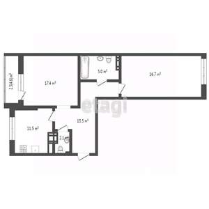 2-к квартира, вторичка, 71м2, 8/9 этаж