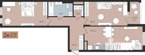 2-к квартира, строящийся дом, 82м2, 3/10 этаж