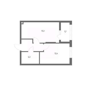 1-к квартира, строящийся дом, 38м2, 8/8 этаж