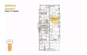 1-к квартира, вторичка, 38м2, 6/8 этаж