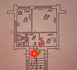 1-к квартира, вторичка, 30м2, 3/5 этаж