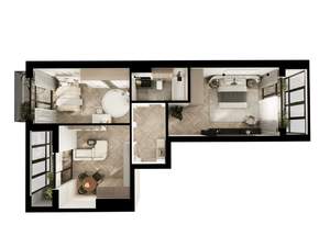 2-к квартира, вторичка, 68м2, 3/7 этаж