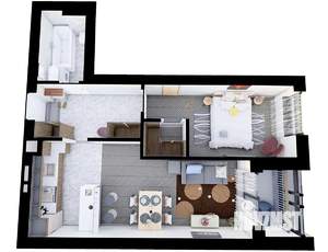 1-к квартира, вторичка, 50м2, 1/4 этаж