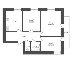 3-к квартира, вторичка, 69м2, 2/12 этаж