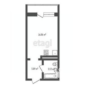 Студия квартира, вторичка, 25м2, 14/14 этаж