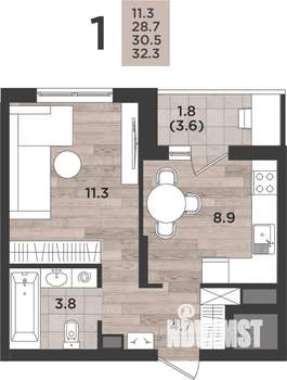 1-к квартира, вторичка, 31м2, 14/14 этаж
