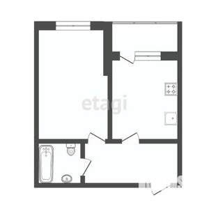 1-к квартира, вторичка, 42м2, 7/10 этаж