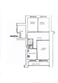 3-к квартира, вторичка, 78м2, 3/5 этаж