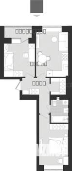 2-к квартира, вторичка, 54м2, 2/9 этаж