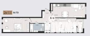 2-к квартира, строящийся дом, 78м2, 9/10 этаж