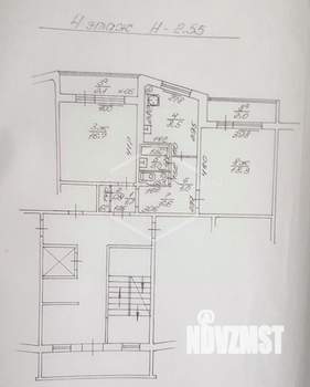 2-к квартира, вторичка, 56м2, 4/10 этаж