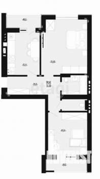 2-к квартира, вторичка, 66м2, 2/7 этаж