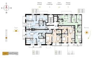 1-к квартира, строящийся дом, 52м2, 3/7 этаж