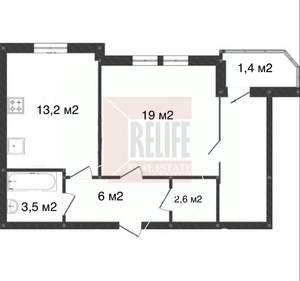 1-к квартира, вторичка, 49м2, 7/8 этаж