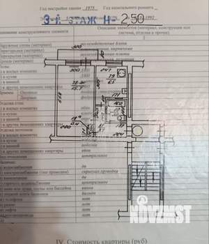1-к квартира, вторичка, 29м2, 3/5 этаж
