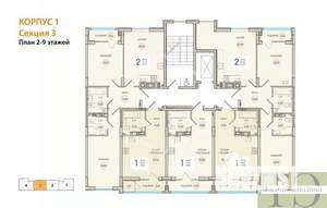 2-к квартира, вторичка, 67м2, 8/9 этаж