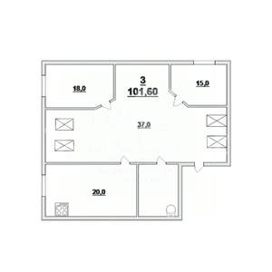 3-к квартира, вторичка, 102м2, 5/5 этаж