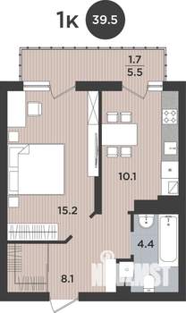 1-к квартира, вторичка, 40м2, 2/9 этаж