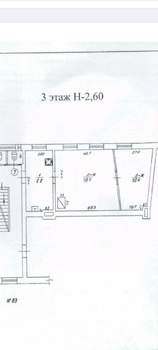 2-к квартира, вторичка, 41м2, 3/3 этаж