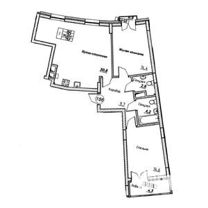 2-к квартира, вторичка, 79м2, 7/7 этаж