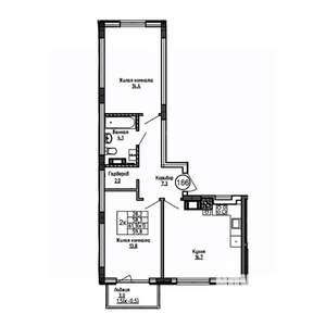 2-к квартира, вторичка, 60м2, 3/9 этаж