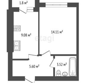 1-к квартира, сданный дом, 34м2, 5/10 этаж