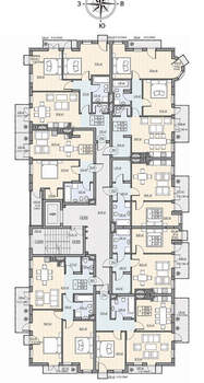 2-к квартира, вторичка, 73м2, 3/7 этаж