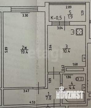1-к квартира, вторичка, 43м2, 4/14 этаж