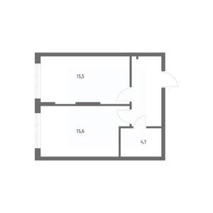 1-к квартира, вторичка, 42м2, 3/8 этаж