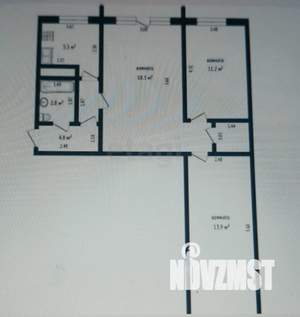 3-к квартира, вторичка, 58м2, 3/5 этаж