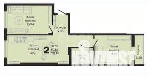 2-к квартира, вторичка, 70м2, 10/10 этаж