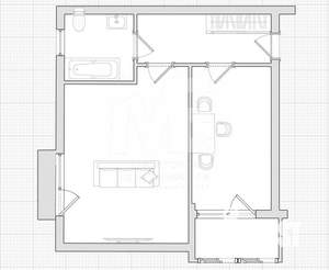1-к квартира, вторичка, 42м2, 7/9 этаж
