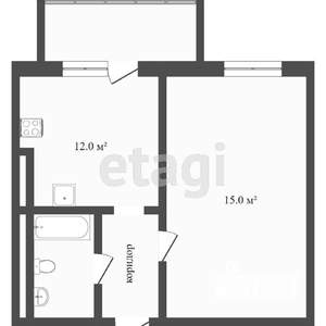 1-к квартира, вторичка, 30м2, 9/11 этаж