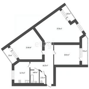 3-к квартира, вторичка, 130м2, 5/6 этаж