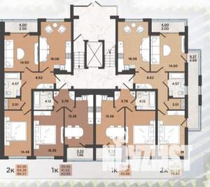 2-к квартира, вторичка, 69м2, 1/8 этаж