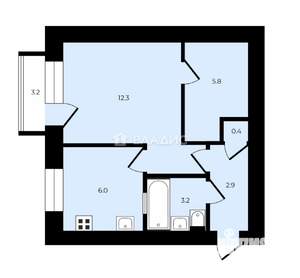 2-к квартира, вторичка, 34м2, 5/5 этаж