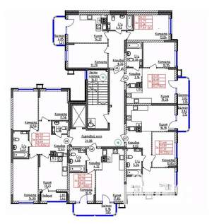 1-к квартира, строящийся дом, 39м2, 7/9 этаж