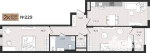 2-к квартира, строящийся дом, 79м2, 4/10 этаж
