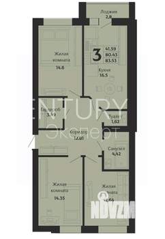 3-к квартира, вторичка, 86м2, 6/10 этаж